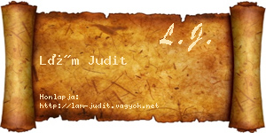 Lám Judit névjegykártya