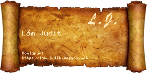 Lám Judit névjegykártya